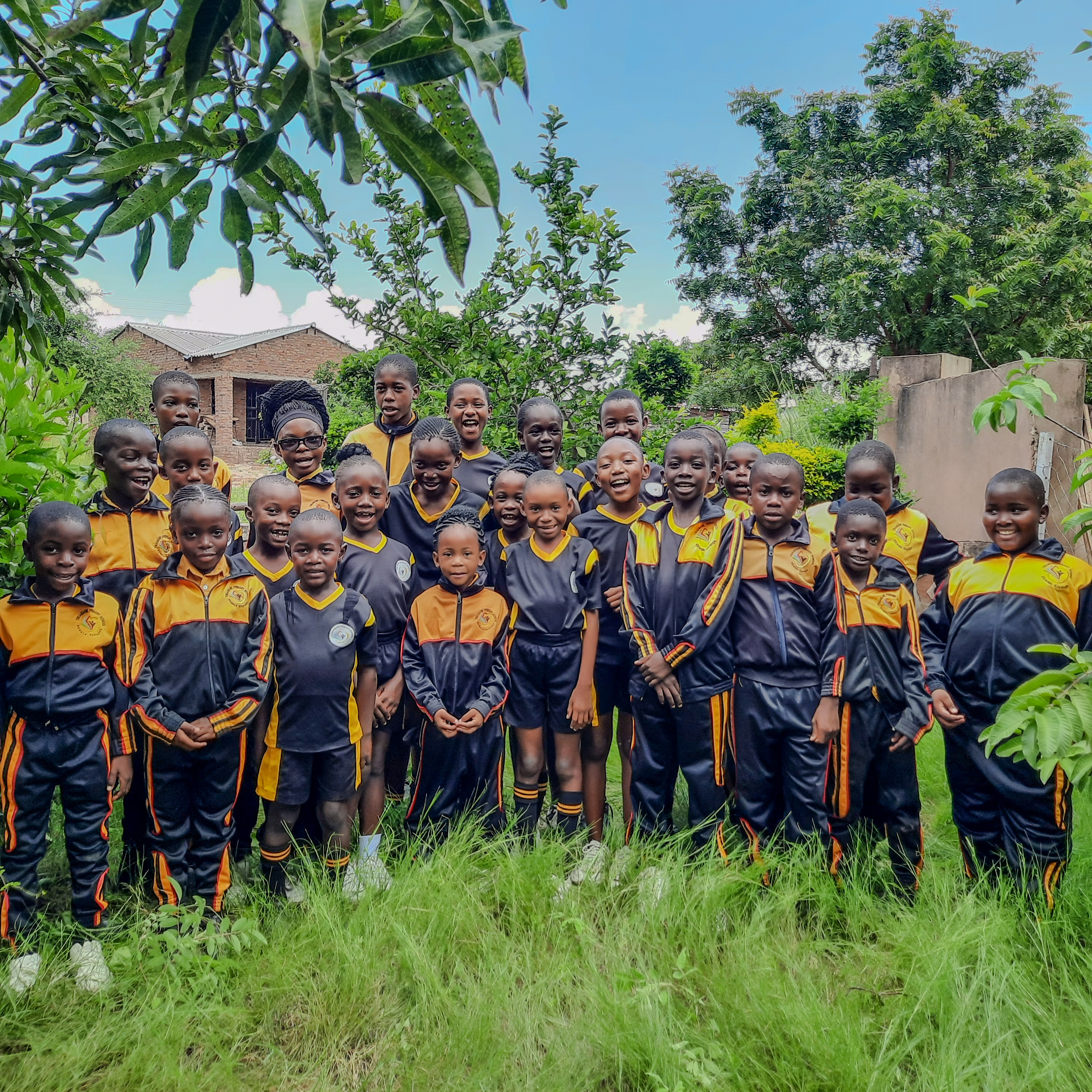 Grade 1 Students playing at the playing grounds